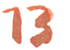 Zahl 13 Tusche