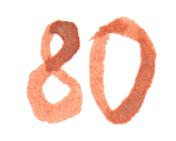 jahnna Tusche Zahl 80